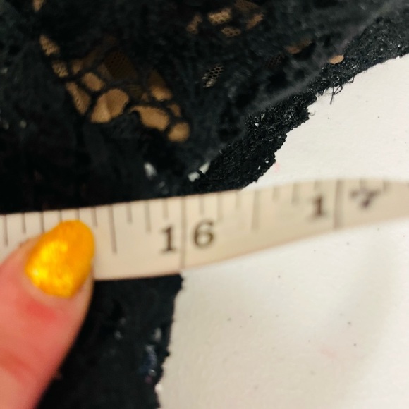 MARCHESA NOTTE dress black pink 8 floral sequin lace off the shoulder formal - Picture 14 of 16